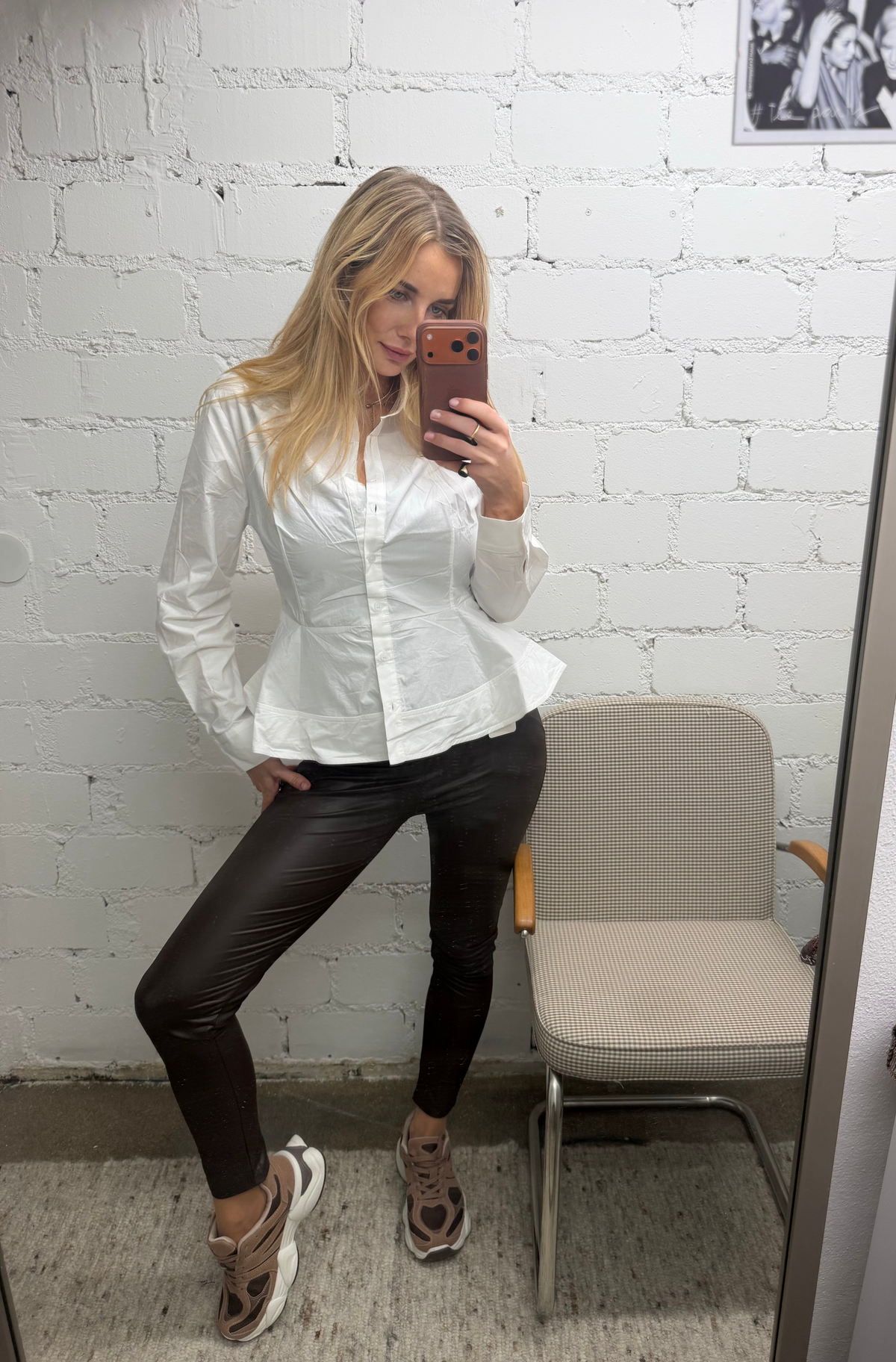 Taillierte Bluse in Weiß