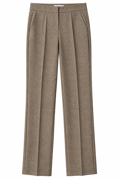 Elegante Stoffhose im feinen Karomuster