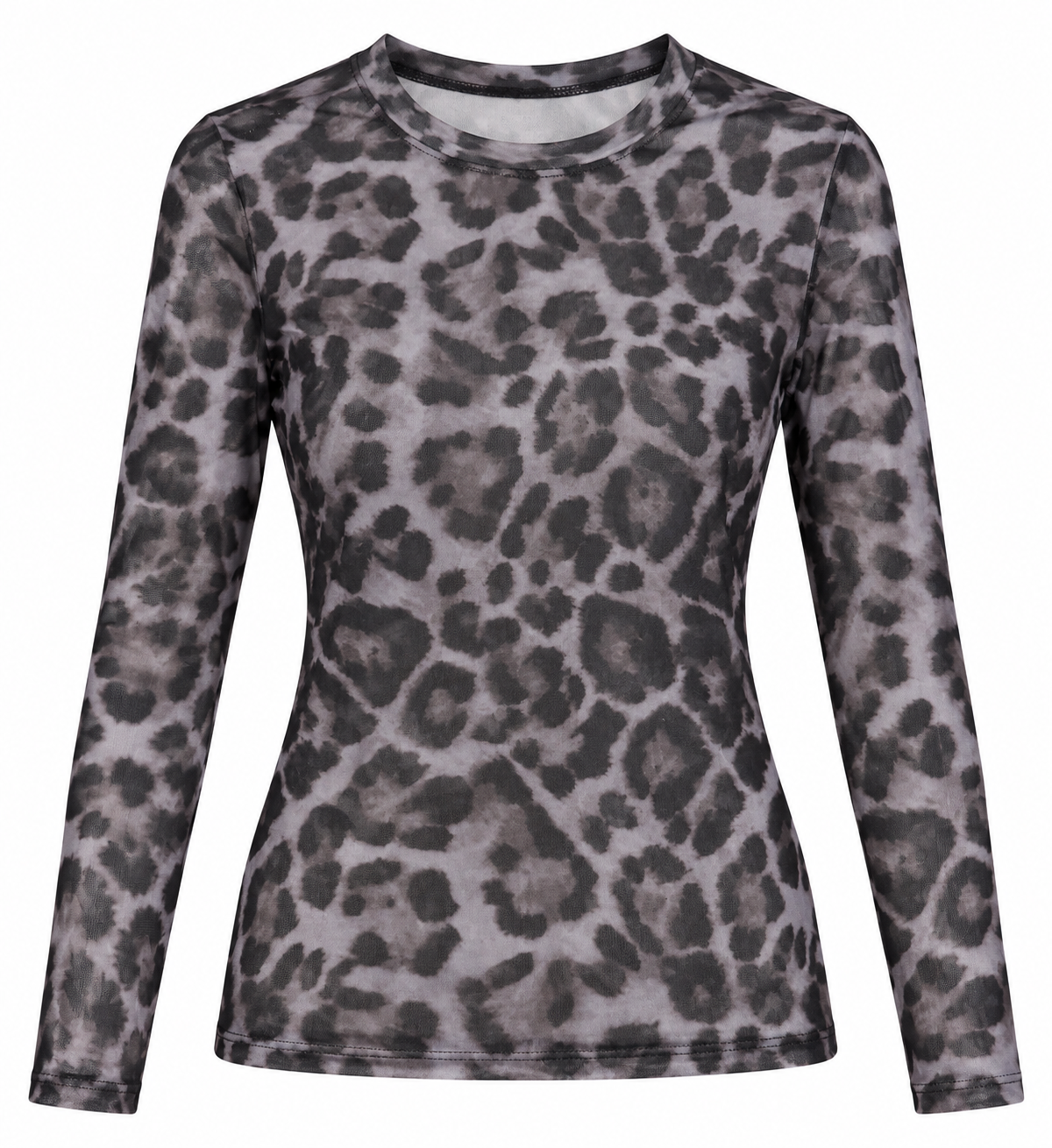 Leopard Mesh Top