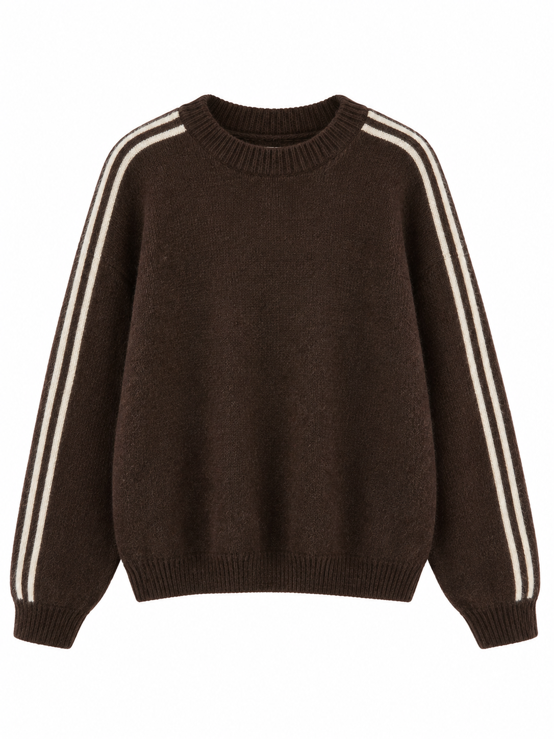 Strickpullover mit Kontraststreifen