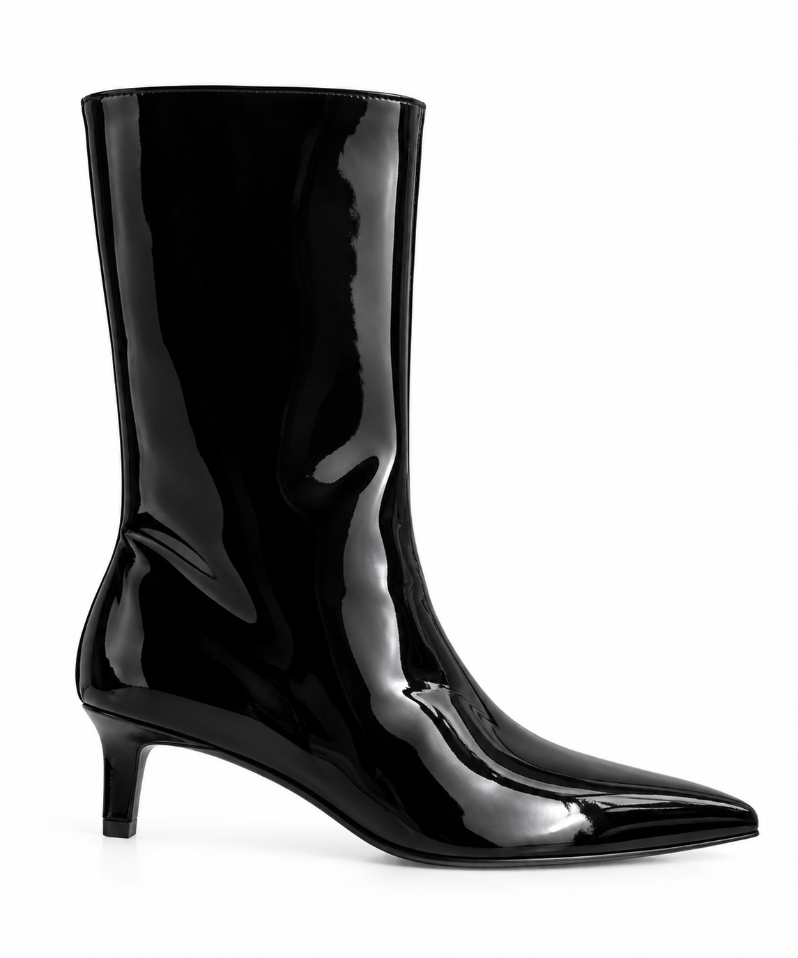 Lack-Stiefelette in Brown