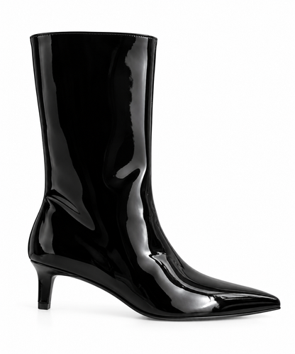 Lack-Stiefelette in Brown