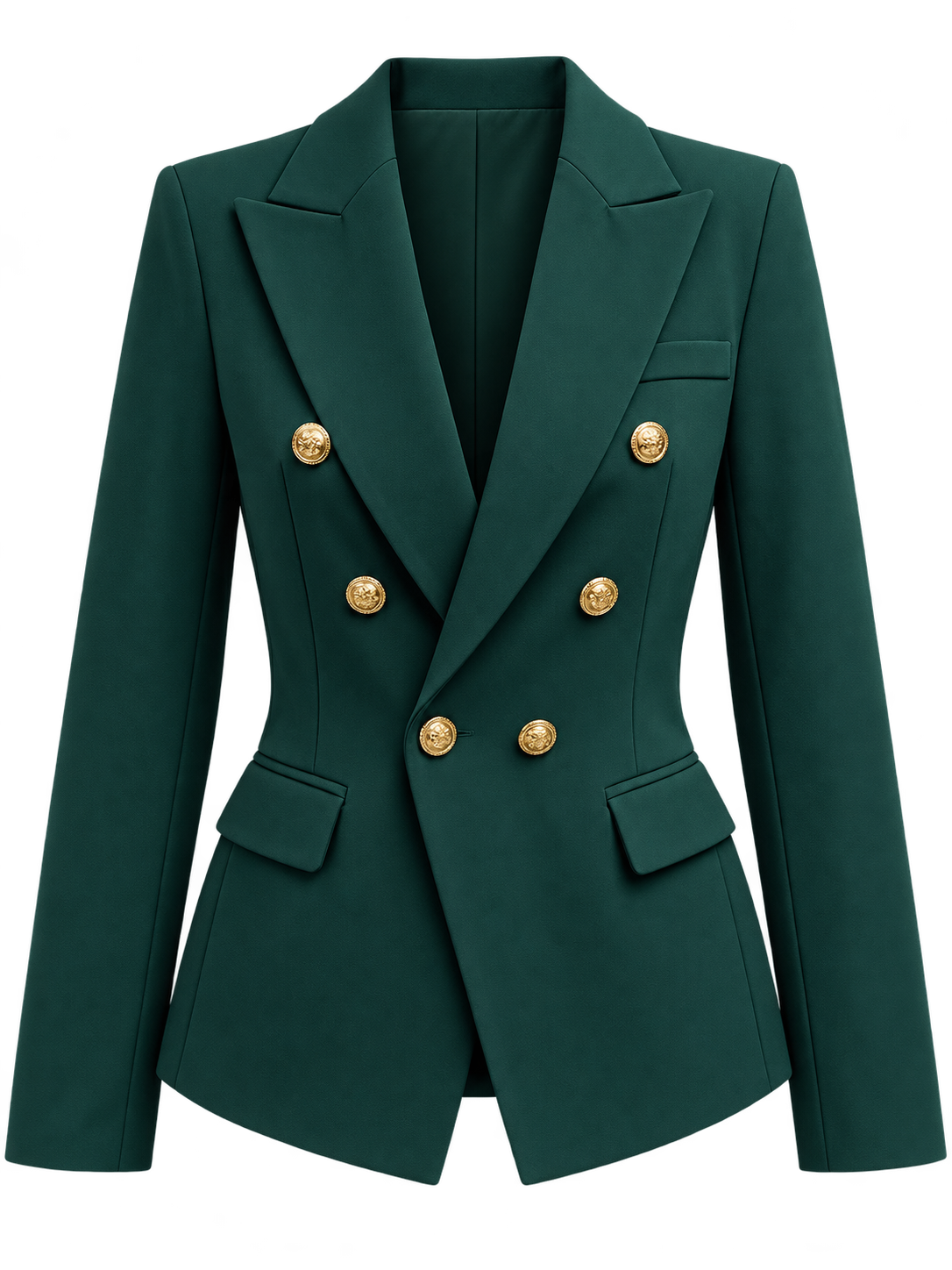 Double-Breasted Blazer in Tannengrün