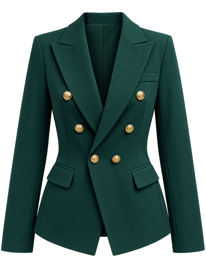 Double-Breasted Blazer in Tannengrün