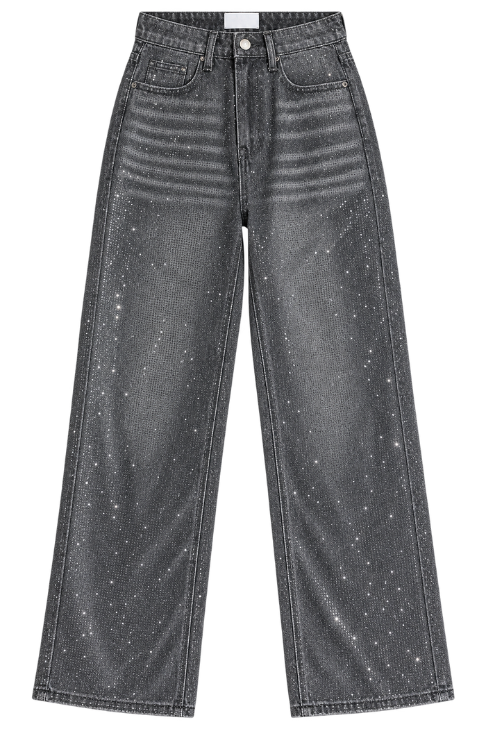 ✨ Glitzer-Jeans in Grau