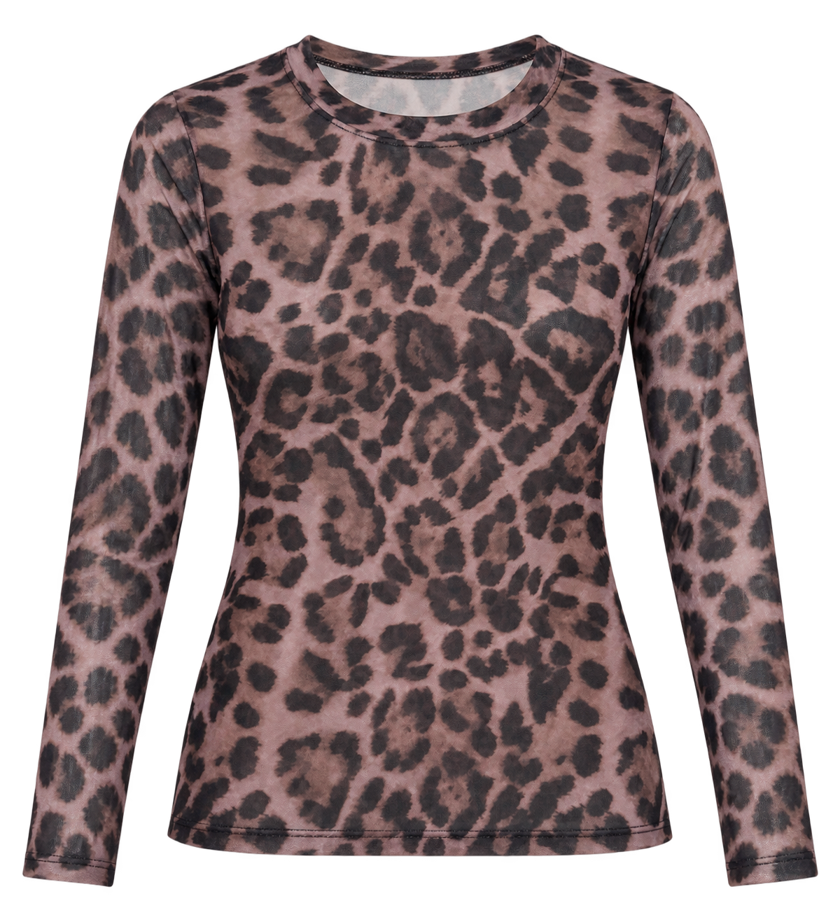 Leopard Mesh Top