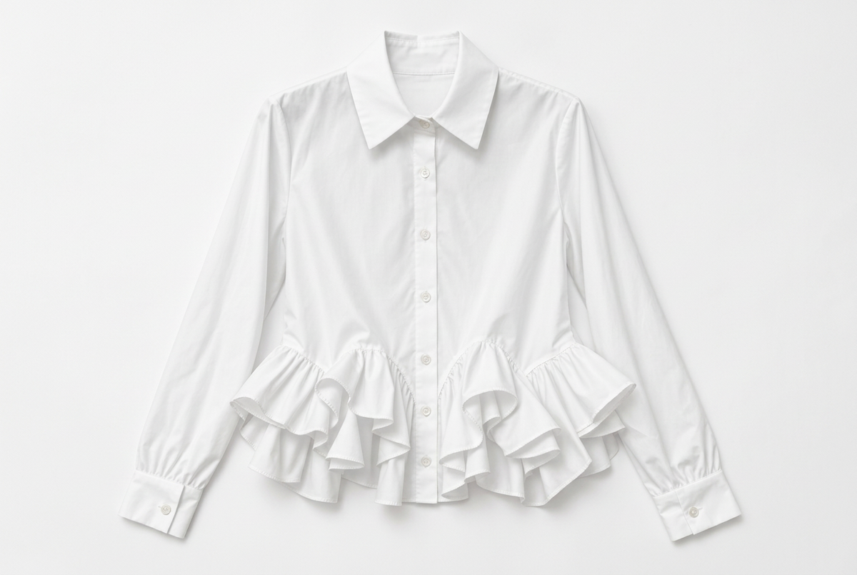 WHITE STATEMENT BLOUSE – FEMININE ELEGANCE