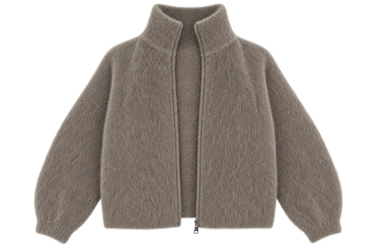 Kids Mohair Jacke in Taupe